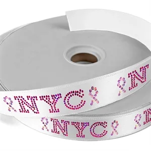 1" Badge Satin Ribbon - 50yd Roll - Sparkle