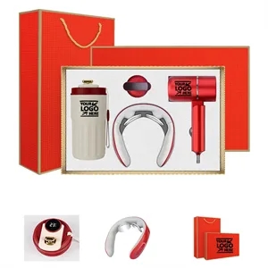 High Quality Hairdryer Mug Neck Massager Business Gift Set