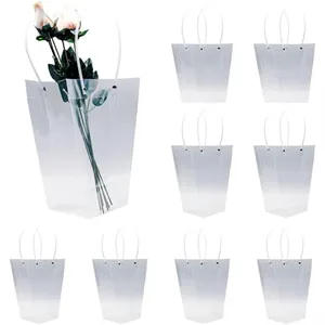 Trapezoid Clear Gift Tote with Handle