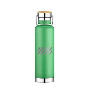 Slate 22oz Vacuum Bottle W/ Bamboo Top