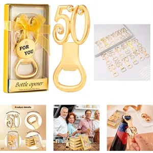 50th Birthday Party Favors Golden Bottle Opener