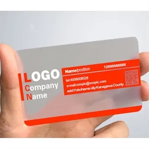 Custom Transparent Business Card