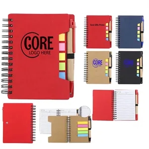 Custom Notebook With Sticky Notes and Pen