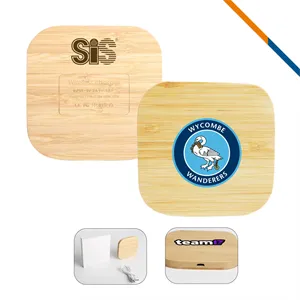 Custom Logo Angulum Bamboo Wireless Charger