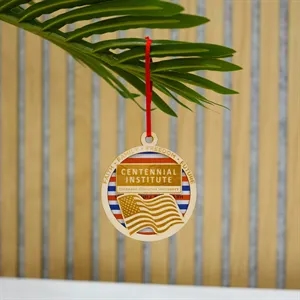 Glitter Layered Wood Christmas Ornament