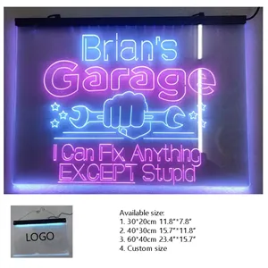 Transparent Neon Led Sign Billboard Denoter w/ Custom Text