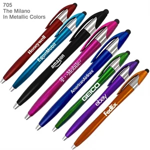 Milano Stylus Ballpoint Pens in Bright Colors