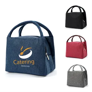 Custom Logo Insulated 300D Oxford Lunch Bag with 6-Can Capacity