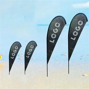 9FT Teardrop Beach Advertising Sign Flag Banners