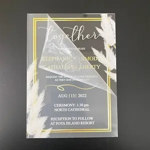 4" x 6" Full Color Printed Clear Acrylic Invitations