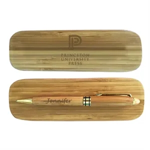 Executive Wooden Pen Gift Set With Case - Twist Action