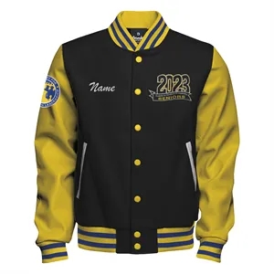 Vegan Leather and Wool Varsity Letterman Jacket