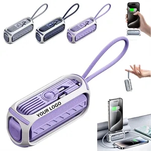 5000mAh Portable Power Bank Built-in Cable