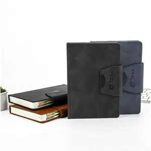 2025 Agenda Buckle style chronological notebook PU leather