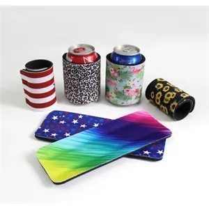 Custom Logo Neoprene Spring Band Cup Sleeve Can Holder