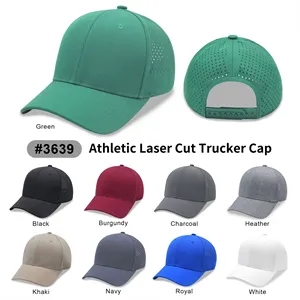 6 Panels Laser Cut Mesh Quick Dry Golf Trucker Cap