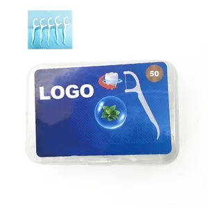 Disposable Dental Floss Box Of 50 Pieces For Portable Flossi