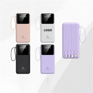 10000mAh Portable Charger with Built-in 4 Cables