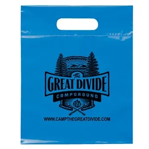 9 1/2W x 12H Die Cut Handle Bag - Flexo Ink Print