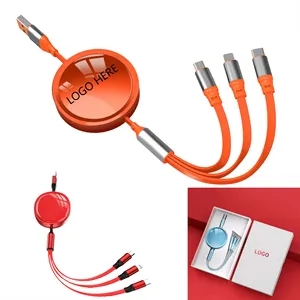 3-in-1 Retractable Fast Charging Cable Travel Accessories