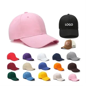 Custom Logo Solid Colour Hats Custom  Baseball Cap