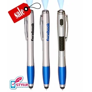 Union Printed, Promotional "3-in1" LED Flashlight Stylus Pen