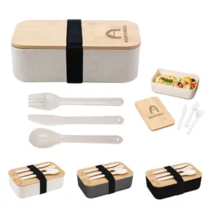 Wheat Strew Bento Lunch Box with Bamboo Lid