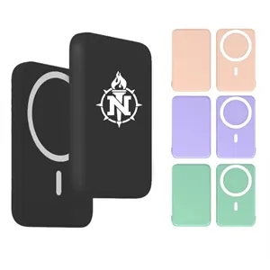 Custom Logo Wholesale Magnetic Magsafe Wireless Power Bank 5000mah