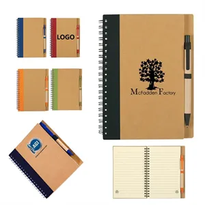 Spiral Notebook with Black Ink Pen Set