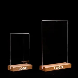 A4/A5/A6 Chalkboard Signs with Wooden Base Table Decorations