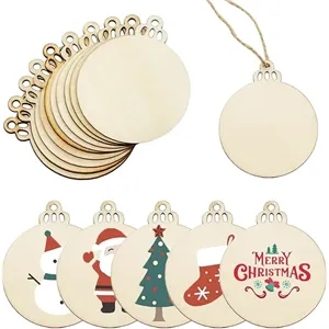 4'' Diy Christmas Wooden Ornaments Unfinished