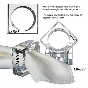 Crystal Napkin Ring Holder Factory Supply