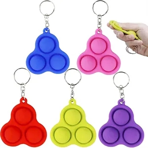 Simple Dimple Toy Finger Fidget Spinner with Keychain