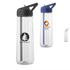 30 oz. Plastic Water Bottle W/ Sip Straw