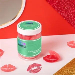 Large Jar Sour Pucker Up Gummy Lips