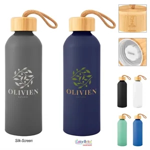 25 Oz. Blaire Recycled Aluminum Bottle With Bamboo Lid