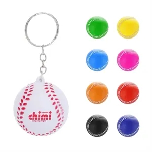 Custom Logo Baseball Key Ring PU Toy Stress Ball
