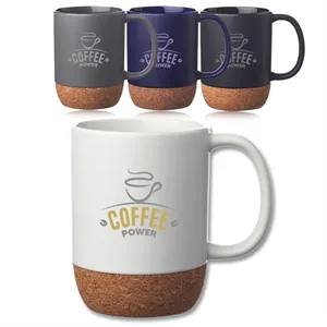 15 oz. Matte Cork Bottom Ceramic Mugs