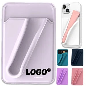 Custom Logo Silicone Lipstick Holder Phone Case Stick-On iPhone Android