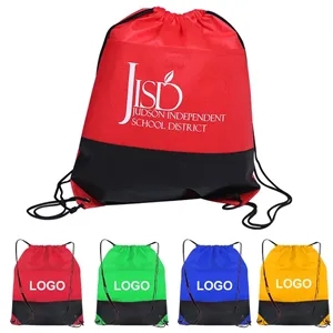 Non-Woven Two-Tone Drawstring Bag