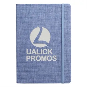 Custom Logo A5 Linen Hardcover Notebooks & Journal 8-1/5" x 5-7/10"
