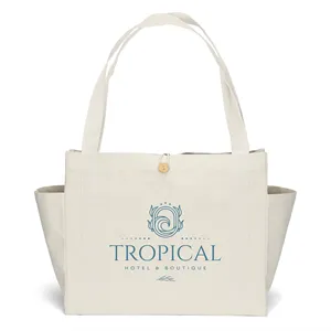 Custom Logo Sandford™- Deluxe Canvas Tote - Screen Print