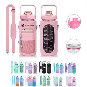 Custom Logo 67oz Durable Outdoor Hiking Water Bottle and Holder Bag Set