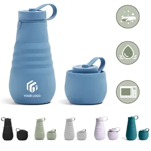 Custom Logo Multi-purpose portable foldable large silicone water bottle