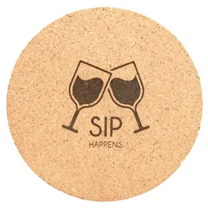 4" Round Cork Coaster