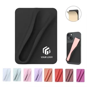 Custom Logo Silicone Slim Adhesive Phone Case with Lipstick Holder