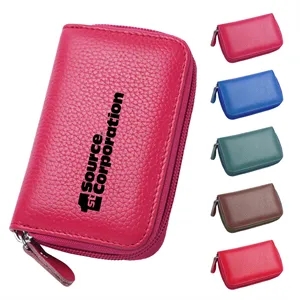 Rfid Credit Card Holder Leather Wallet
