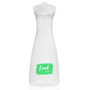 Clear Plastic Carafes with Lid - 34 oz