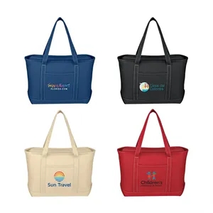 Full Color Large Cotton Canvas Boat Tote