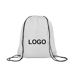 Custom Logo Budget Polyester Drawstring Backpack - EB-2